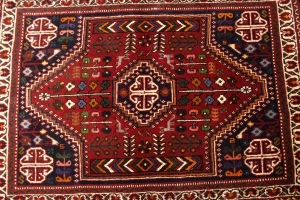 Red Tribal 3X5 Shiraz Persian Rug