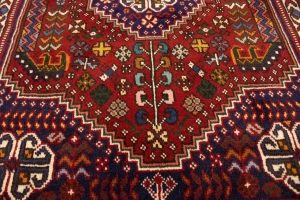 Red Tribal 3'5X5 Shiraz Persian Rug