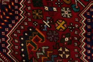 Red Tribal 3'5X5 Shiraz Persian Rug