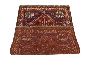 Red Tribal 3'5X5 Shiraz Persian Rug