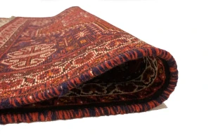 Orange-red Tribal 3'5X5 Shiraz Persian Rug