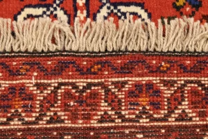 Orange-red Tribal 3'5X5 Shiraz Persian Rug