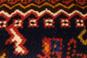 Orange-red Tribal 3'5X5 Shiraz Persian Rug