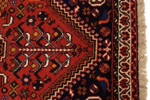 Orange-red Tribal 3'5X5 Shiraz Persian Rug