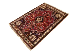 Red Tribal 3X5 Shiraz Persian Rug