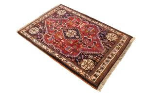 Red Tribal 3X5 Shiraz Persian Rug