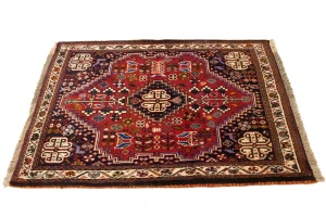 Red Tribal 3X5 Shiraz Persian Rug