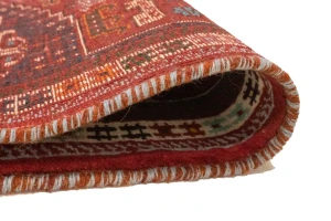 Red Tribal 3'5X5 Shiraz Persian Rug