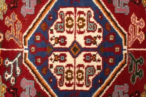 Red Tribal 3'5X5 Shiraz Persian Rug