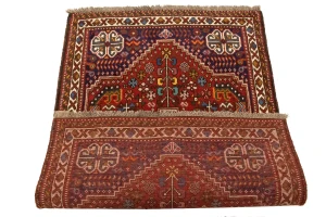 Red Tribal 3'5X5 Shiraz Persian Rug