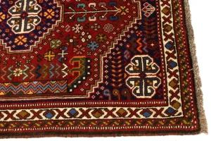 Red Tribal 3'5X5 Shiraz Persian Rug