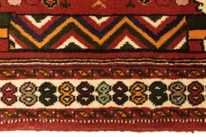 Red Tribal 3'4X5 Shiraz Persian Rug