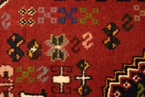 Red Tribal 3'4X5 Shiraz Persian Rug