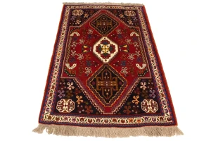 Red Tribal 3'5X5 Shiraz Persian Rug