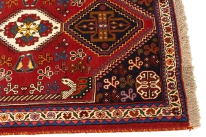 Red Tribal 3'5X5 Shiraz Persian Rug