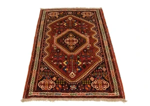 Red Tribal 3'5X5 Shiraz Persian Rug
