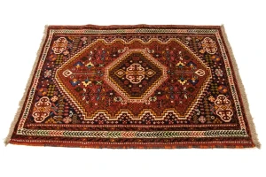 Red Tribal 3'5X5 Shiraz Persian Rug