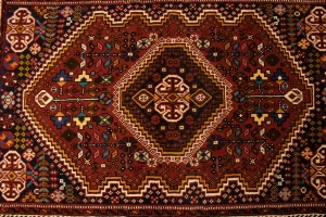Red Tribal 3'5X5 Shiraz Persian Rug