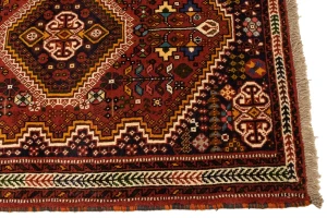 Red Tribal 3'5X5 Shiraz Persian Rug