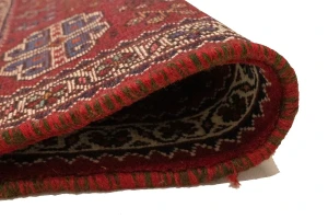 Red Tribal 3'6X4'3 Shiraz Persian Rug