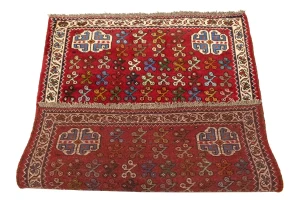 Red Tribal 3'6X4'3 Shiraz Persian Rug