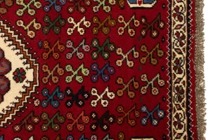 Red Tribal 3'6X4'3 Shiraz Persian Rug