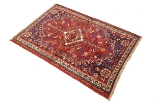 Red Tribal 3'4X5 Shiraz Persian Rug