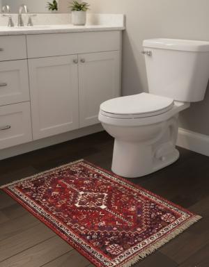 Red Tribal 3'4X5 Shiraz Persian Rug