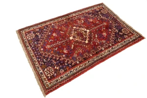 Red Tribal 3'4X5 Shiraz Persian Rug