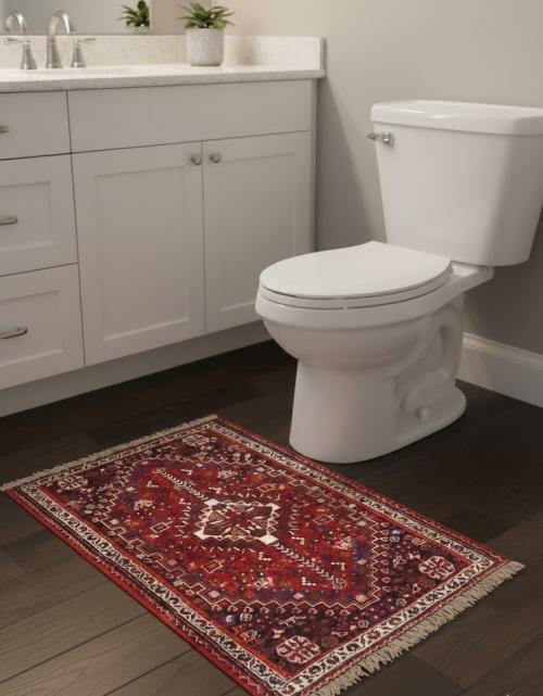 Red Tribal 3'4X5 Shiraz Persian Rug