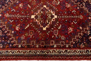 Red Tribal 3'4X5 Shiraz Persian Rug
