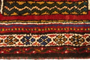 Red Tribal 3'4X4'9 Shiraz Persian Rug