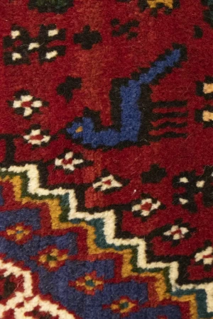 Red Tribal 3'4X4'9 Shiraz Persian Rug