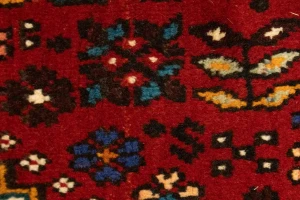 Red Tribal 3'4X4'9 Shiraz Persian Rug