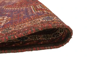Red Tribal 3'4X4'9 Shiraz Persian Rug