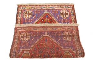 Red Tribal 3'4X4'9 Shiraz Persian Rug