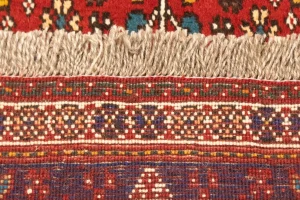 Red Tribal 3'4X4'9 Shiraz Persian Rug