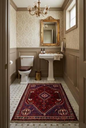 Red Tribal 3'4X4'9 Shiraz Persian Rug
