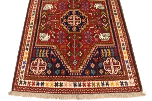 Red Tribal 3'4X4'7 Shiraz Persian Rug