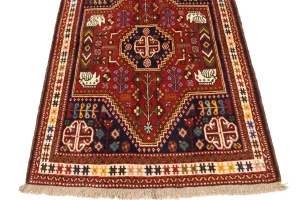 Red Tribal 3'4X4'7 Shiraz Persian Rug