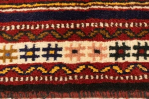 Red Tribal 3'4X4'7 Shiraz Persian Rug