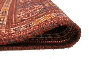 Red Tribal 3'4X4'7 Shiraz Persian Rug