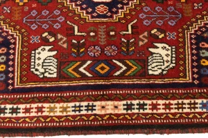 Red Tribal 3'4X4'7 Shiraz Persian Rug