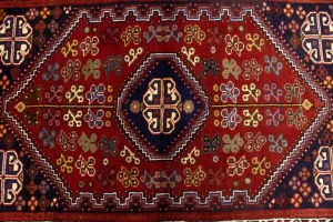 Red Tribal 3'3X4'7 Shiraz Persian Rug