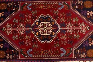 Red Tribal 3'5X5 Shiraz Persian Rug