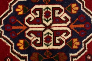 Red Tribal 3'5X5 Shiraz Persian Rug