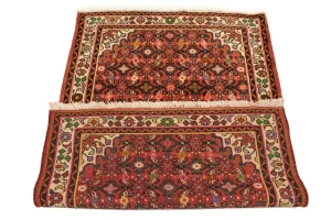Bittersweet Red Tribal 3'6X5'0 Hamedan Persian Rug