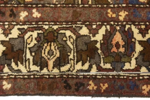 Vintage Rusty Brown Floral 5'5X6'8 Bakhtiari Persian Rug