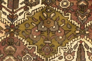 Vintage Rusty Brown Floral 5'5X6'8 Bakhtiari Persian Rug