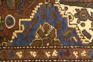 Vintage Rusty Brown Floral 5'5X6'8 Bakhtiari Persian Rug